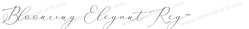 Blooming Elegant Reg字体转换